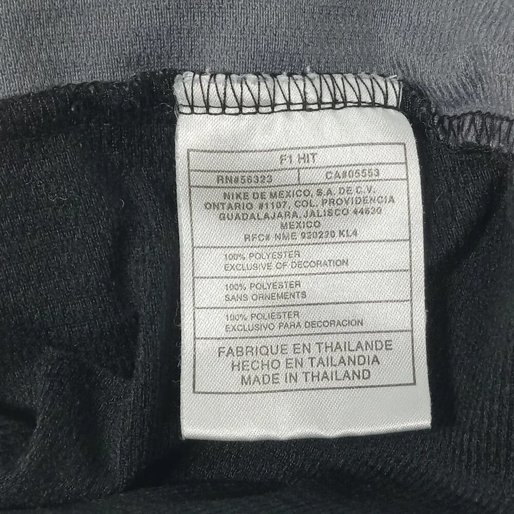 NIKE Gray Black Polyester Padded Elbow Performance Jersey Shirt Boys Size Medium